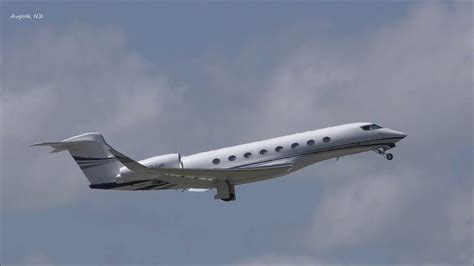 Gulfstream G650 Takeoff Auckland Airport - YouTube