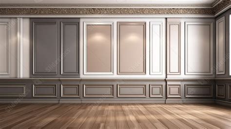 Classic Painted Wall Panels With Intricate Joinery Interior Design 3d ...