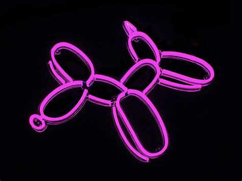 Balloon Dog Neon Sign - Pink neon light signs for home and wedding