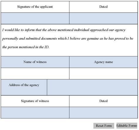 Identity Verification Form | Editable PDF Forms