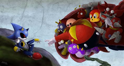 HD wallpaper: Sonic, Sonic CD, Doctor Eggman, Metal Sonic | Wallpaper Flare