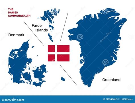 The Danish Commonwealth Map of Denmark, the Faroe Islands and Greenland ...