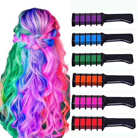 New Hair Chalk Comb Temporary Bright Hair Color Dye for Girls Kids ...