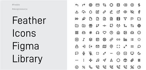 Feather Icon Set - 270 Free Figma Icons - UXCrush.com