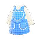 Heart apron - Blue | Animal Crossing (ACNH) | Nookea