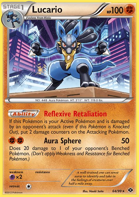 Lucario 64/99 BW Next Destinies Holo Rare Pokemon Card NEAR MINT TCG