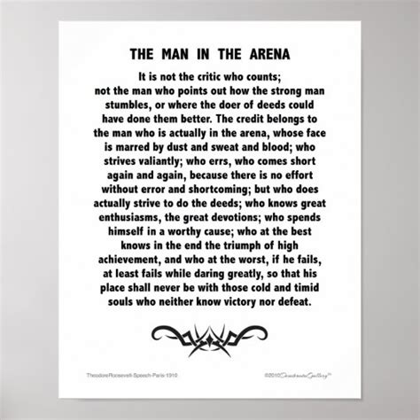 Tattoo Man In The Arena Poster | Zazzle.com