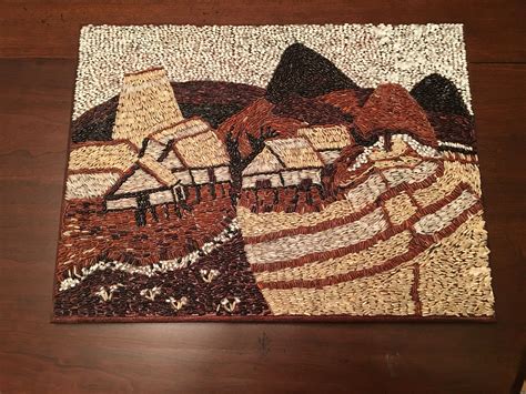 Rice Grain Landscape on Wood | Home Decor