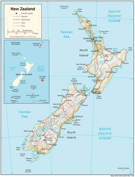 Map of New Zealand - Thong Thai Real