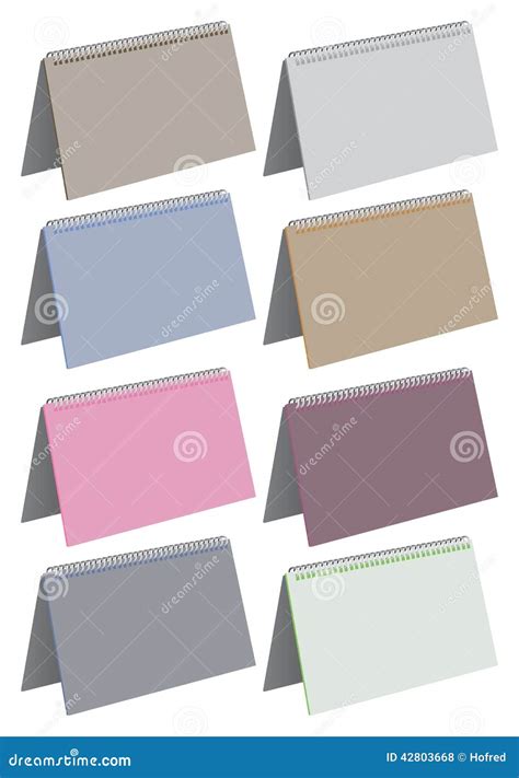 Blank Spiral Bound Note Pads Vector Stock Vector - Illustration of ...