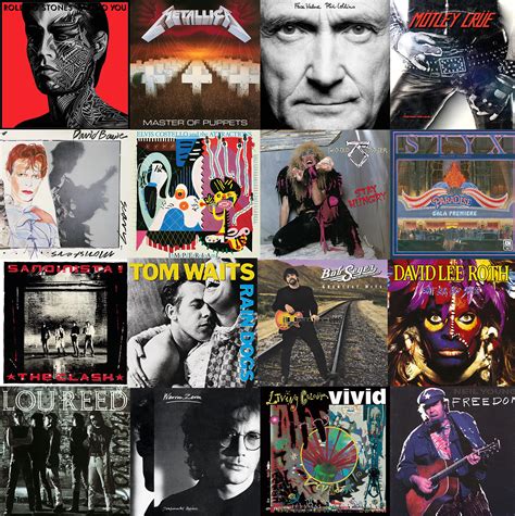 Classic Rock Album Covers Collage