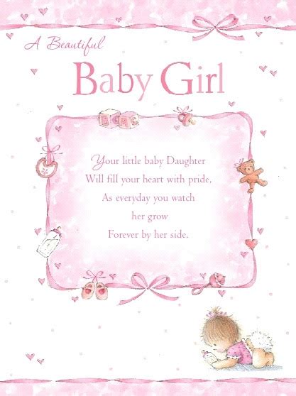 Baby Girl Greetings Card - A Precious Gift