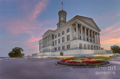 State Capital building of Nashville Tennessee at sunrise Photograph by Jeremy Holmes | Fine Art ...