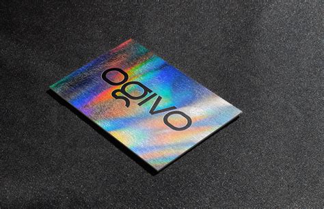 Business Card Holographic Business Card on Free Mockup :: Behance