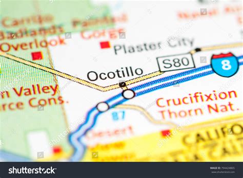 Ocotillo California Usa On Map Stock Photo 794424865 | Shutterstock