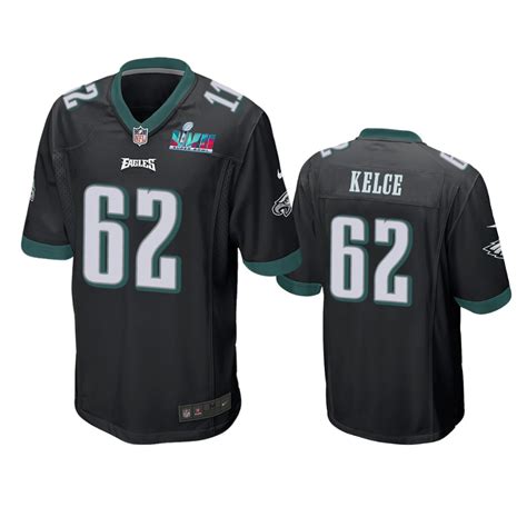 Philadelphia Eagles Jason Kelce Black Super Bowl LVII Game Jersey - NB ...