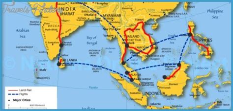 Se asia travel map - TravelsFinders.Com