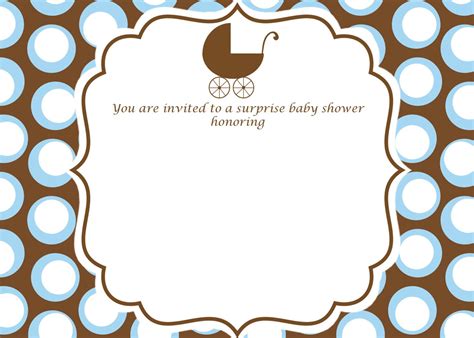 Blank Printable Baby Shower Invitations