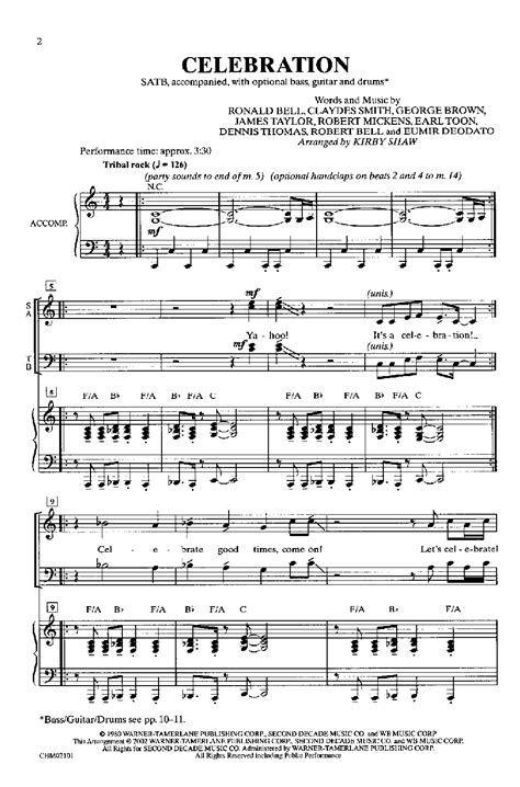 Celebration (SATB ) arr. Kirby Shaw| J.W. Pepper Sheet Music