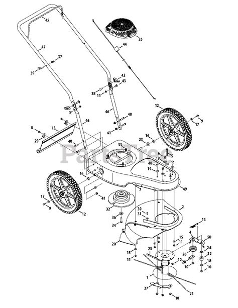 Cub Cadet ST 100 (25A-262J710) - Cub Cadet Wheeled String Trimmer (2015) General Assembly ST100 ...