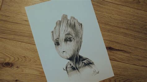 The Almighty Pencil - DRAWINGS: Pencil Sketch of Baby Groot