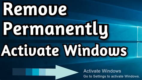 Remove activate windows watermark permanently registry - passaflicks