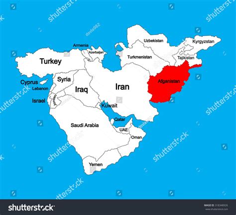 Islamic Republic Afghanistan Vector Map Silhouette Stock Vector (Royalty Free) 318348926 ...