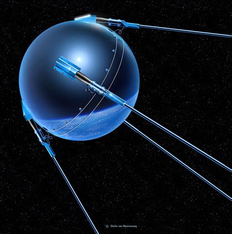 Sputnik 1 Satellite Photograph by Detlev Van Ravenswaay