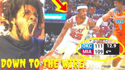 HEAT VS THUNDER REACTION 2023 MIAMI HEAT VS OKLAHOMA CITY THUNDER HIGHLIGHTS REACTION 2023 - YouTube