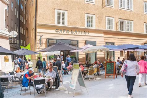 Street View of Downtown in Salzburg, Austria Editorial Photo - Image of ...