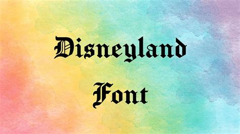 Disneyland Font Free Download