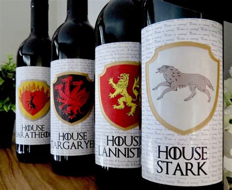 Game of Thrones Wine Labels Digital File Wedding Table Centrepiece Table Number GOT Party ...