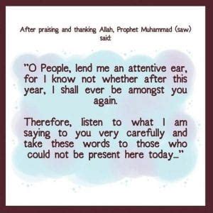 Quotes From The Last Sermon Of Prophet Muhammad (SAW)