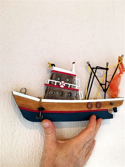 Wooden Fishing Boat Wooden Costal Wall Decor Ocean Wall Art | Etsy | Wood wall art diy, Boat ...