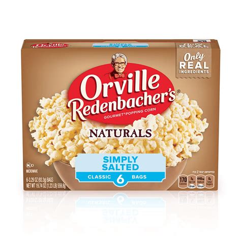 Amazon.com: Orville Redenbacher's Naturals Simply Salted Popcorn, 3.29 Oz, 6 Ct : Books