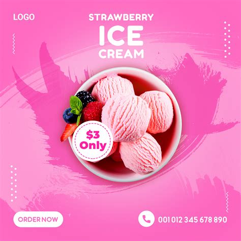 Ice Cream Social Media Banner Design :: Behance