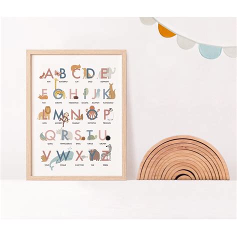 Animal Alphabet Poster Alphabet Print ABC Poster Alphabet - Etsy