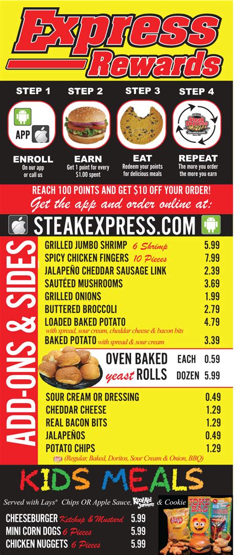 Menu :: Steak Express - Steak Delivery