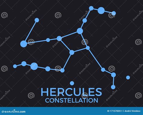 Hercules Constellation. Stars in the Night Sky. Cluster of Stars and Galaxies. Constellation of ...