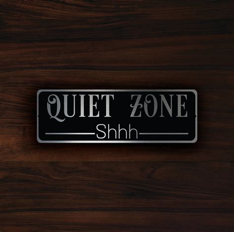 QUIET ZONE SIGN Quiet Zone Signs Custom Door Signs Quiet - Etsy