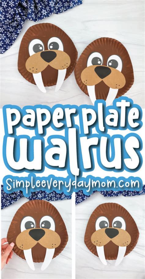 Paper Plate Walrus Craft For Kids [Free Template]