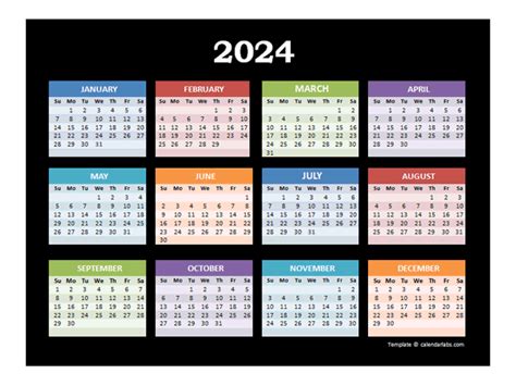 2024 Calendar Template Powerpoint Free Printable - Lara Sharai