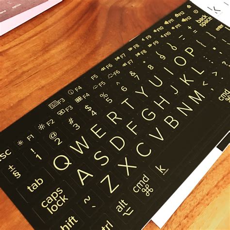 Low Vision Keyboard Stickers with Large Print Type | Keyshorts