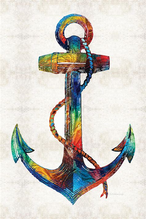 Nautical Anchor Art - Anchors Aweigh - By Sharon Cummings Painting by ...