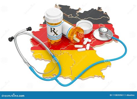 Healthcare in Germany Concept, 3D Rendering Stock Illustration - Illustration of help, medical ...