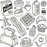 Breakfast Coloring Pages Printable Bacon Food Color Template  sketch template