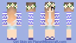 ~**Flower Crown Girl**~ Minecraft Skin