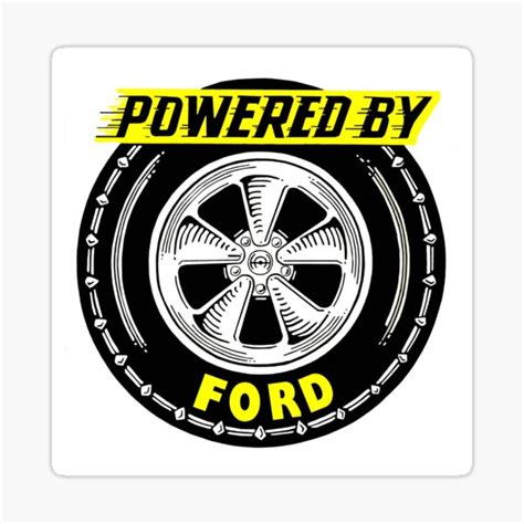 "Powered by Ford" Sticker for Sale by Retrostickersnz | Redbubble