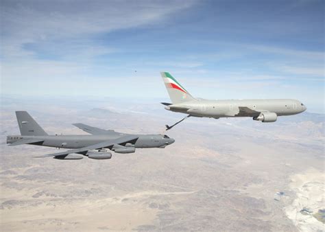 French C-135FR Tanker Refuels U.S. Air Force B-52 Bomber Over Europe In Rare International ...