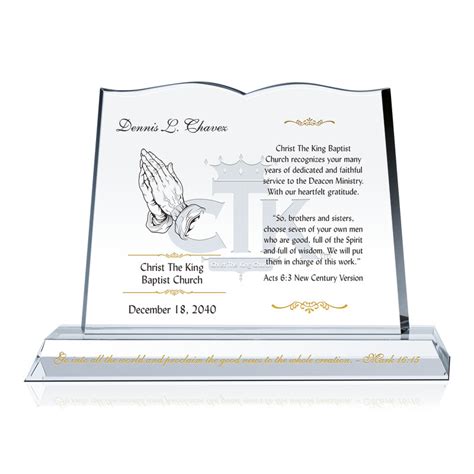 Appreciation Gift for Deacon Ministry - Wording Sample by Crystal Central